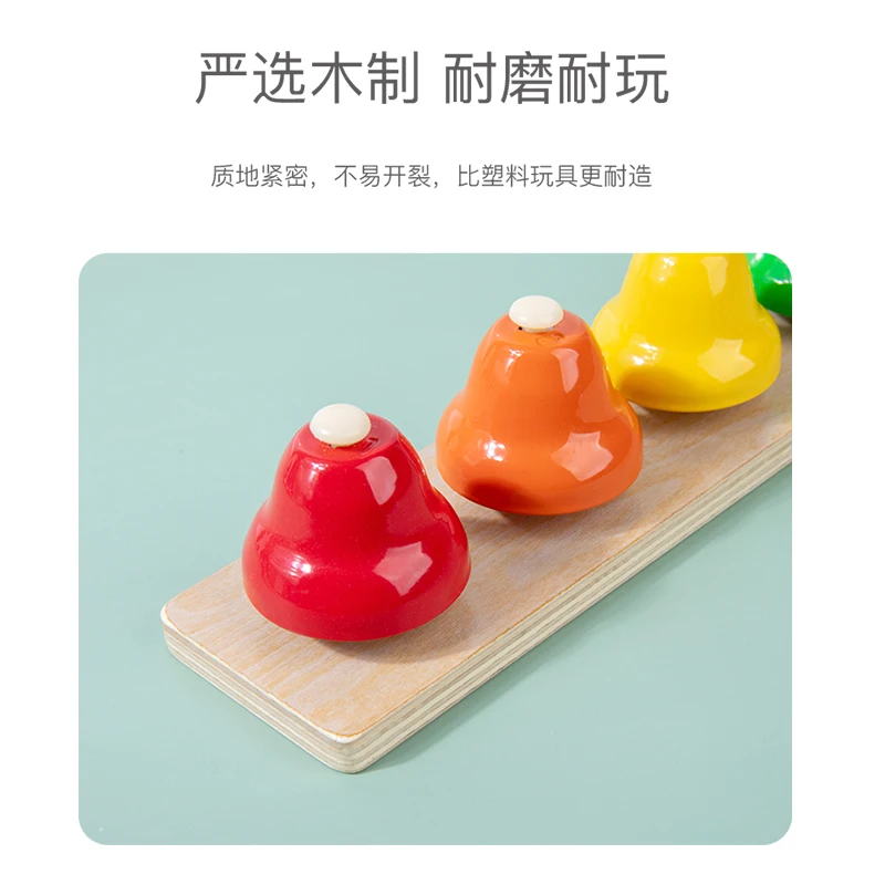 Wholesale montessori wooden music box toy wood ratchet instrument stand musical wooden spoons baby toys for kids