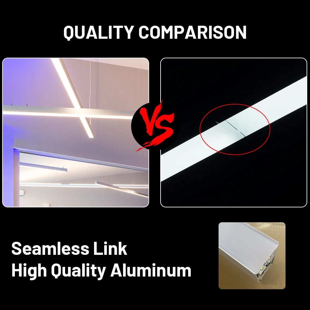 Ceiling aluminum linear  LED Hanging Lamp simple chandelier modern chandelier for gym