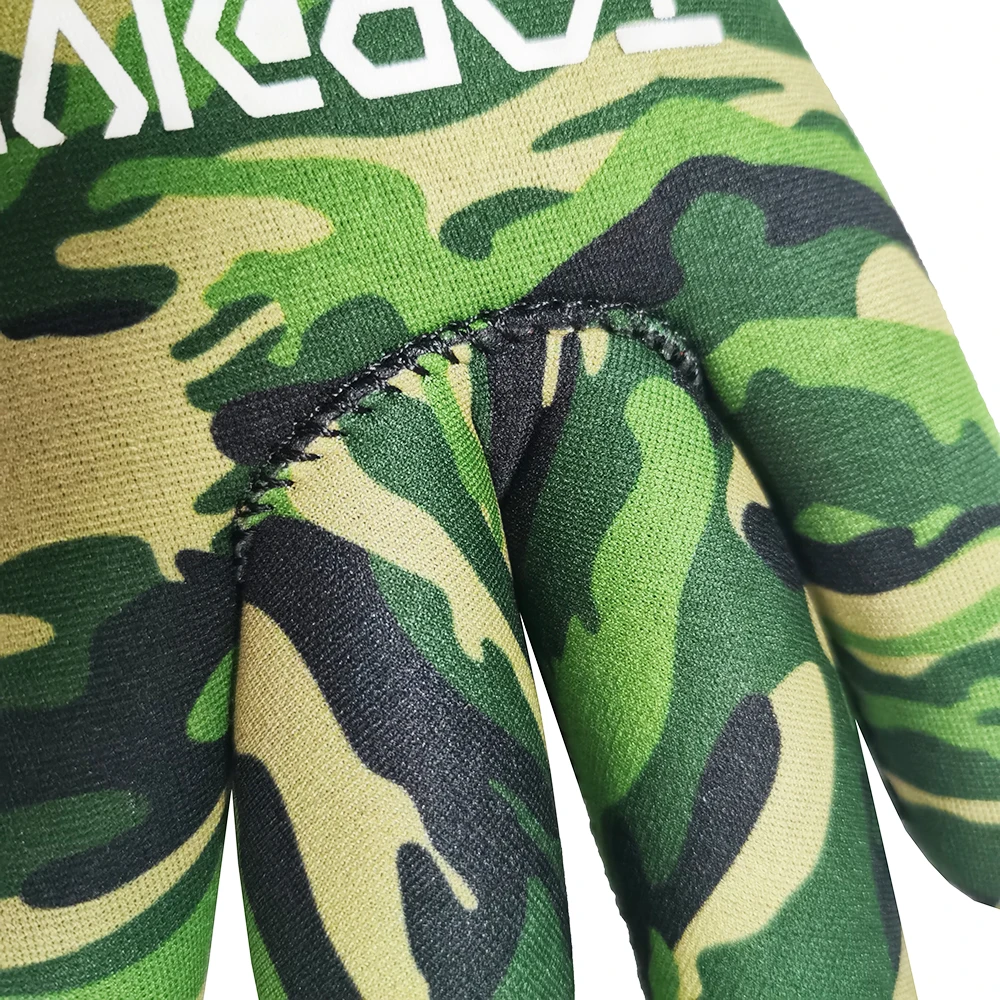 Custom Premium Camouflage Neoprene Swimming Wetsuit Gloves Surfing Diving 5mm Gloves