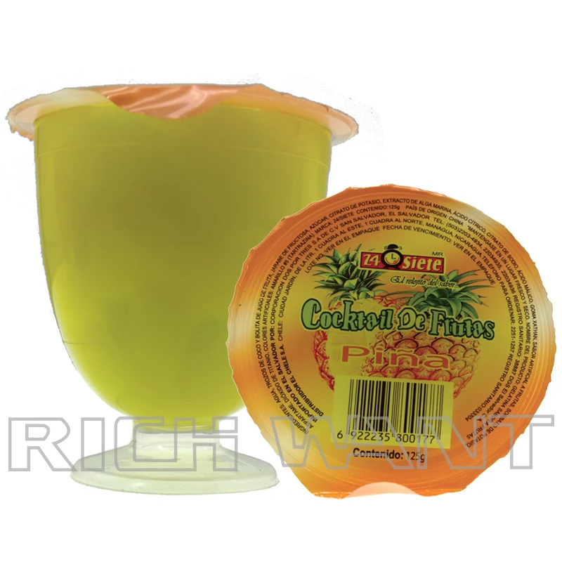 
125g COCONUT JELLY with POPPING BOBA gelatina Fruit Flavor Jelly Cup in Goblet Cup-bulk packing 