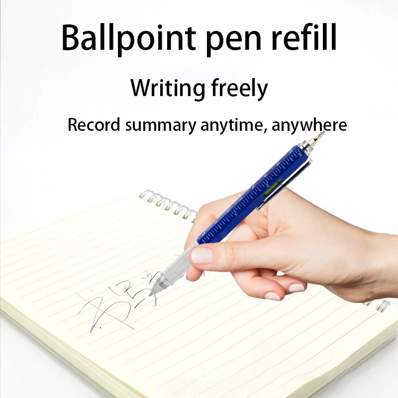 Multifunctional Tool Pen Creative 6-In-1 Metal Ballpoint Gift Level Screwdriver Capacitance Touch Screen Pen Stylus Universal