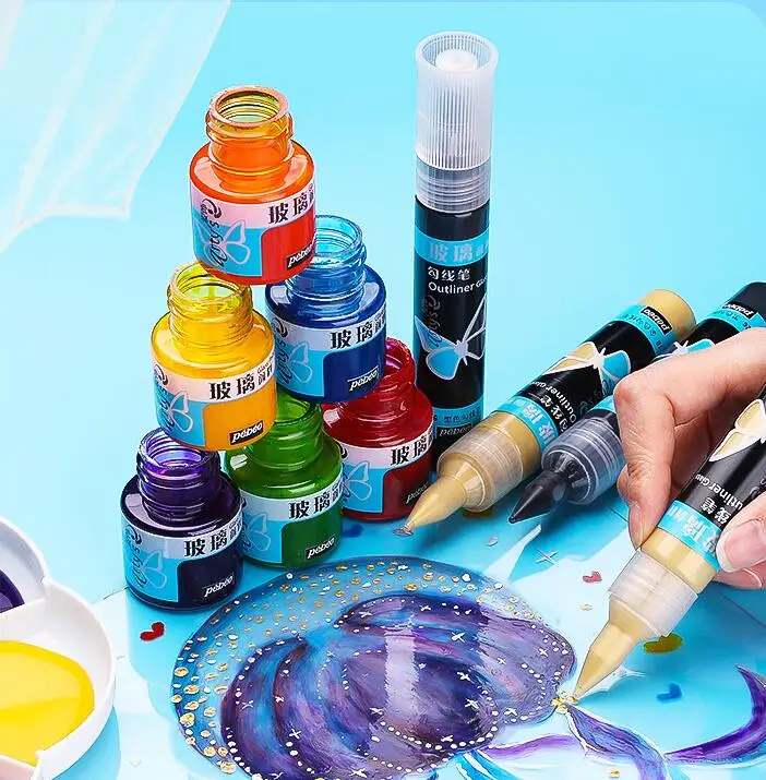 Pebeo Water-Based Vitrea Glass Paint High Gloss Color Paints For Glass