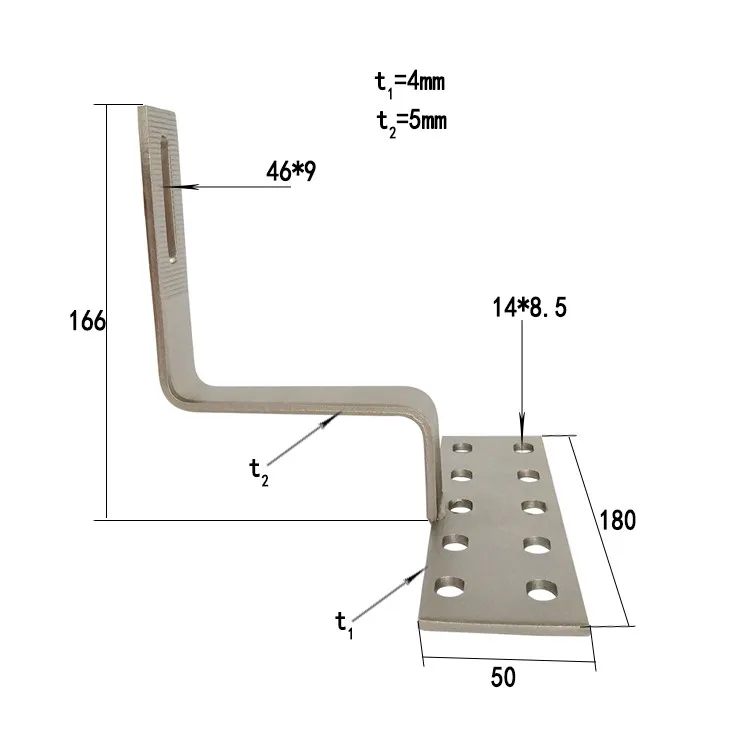 Wholesale European Universal Solar Products Solar Panel Hook Clip OF Home Rooftop Solar Panel J Roof Hook