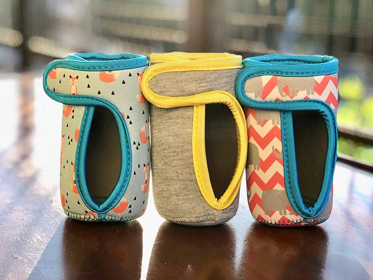 8 oz Bottle Cover Non-Slip Grip Eco-Friendly Neoprene Baby Bottle Cover