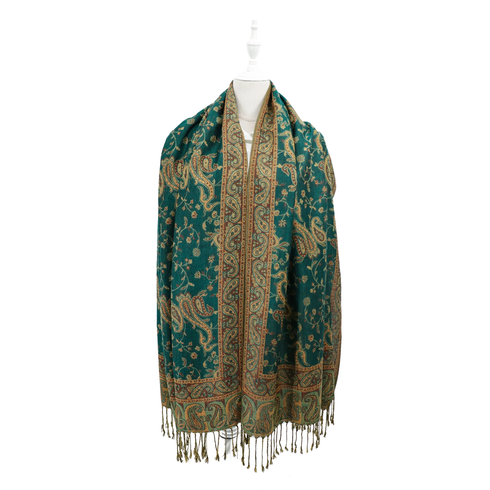 Wholesale Winter Autumn Spring Fashion Paisley Pashmina Shawl Wrap Scarf with Tassels for Women