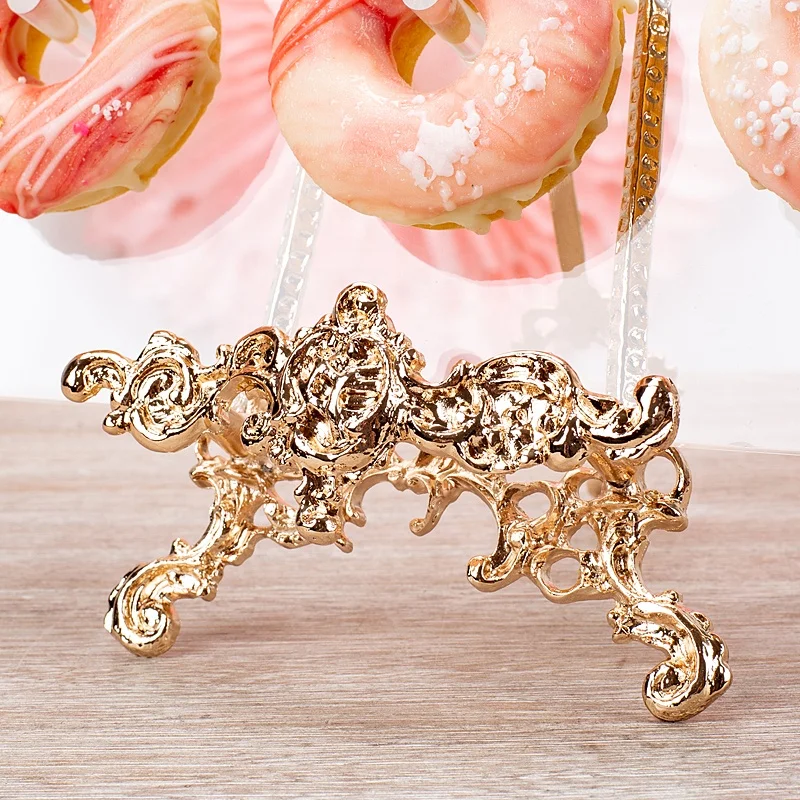 gold silver decoration christmas wedding party place card holder photo frame cake stand for Wedding name board cookie display