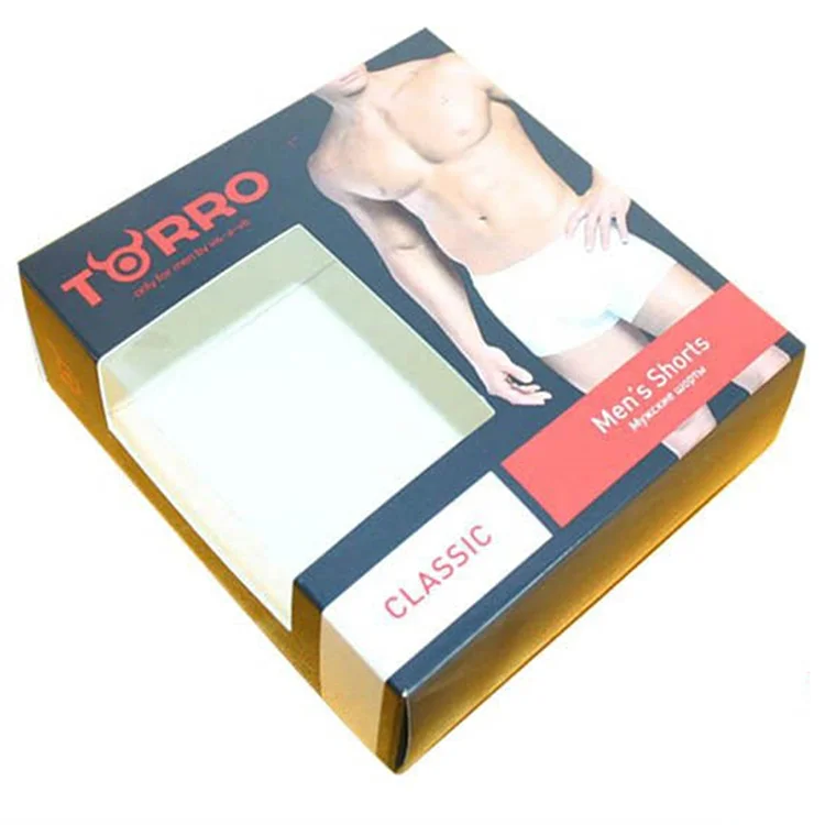 High Quality Custom Logo Printing Extensions Gift Sock Rigid Paper Packaging Underwear Boxes