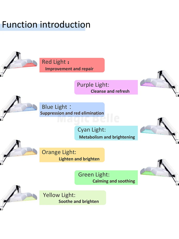 New Product Face lift Led Facial PDT light therapy PDT Skin Rejuvenation Beauty Therapy 7 colors LED light therapy