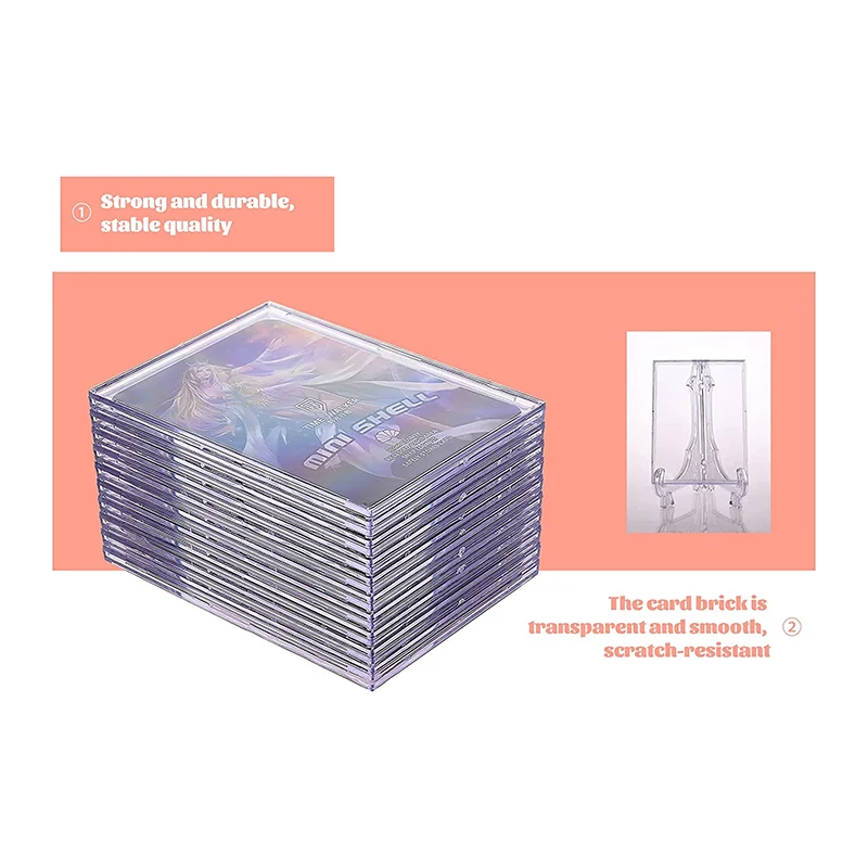 Transparent top loader Wholesale PVC Semi Rigid  Custom Factory card holder photo card holder sleeves cards toploader sleeves