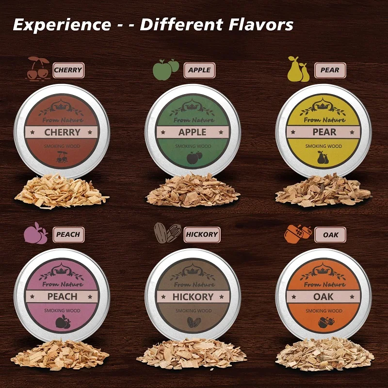 Old Fashioned Whiskey Smoker Kit,Bourbon Smoker Cocktail Smoker Kit with Torch Including Six Wood Chips and One Ice Ball Mold