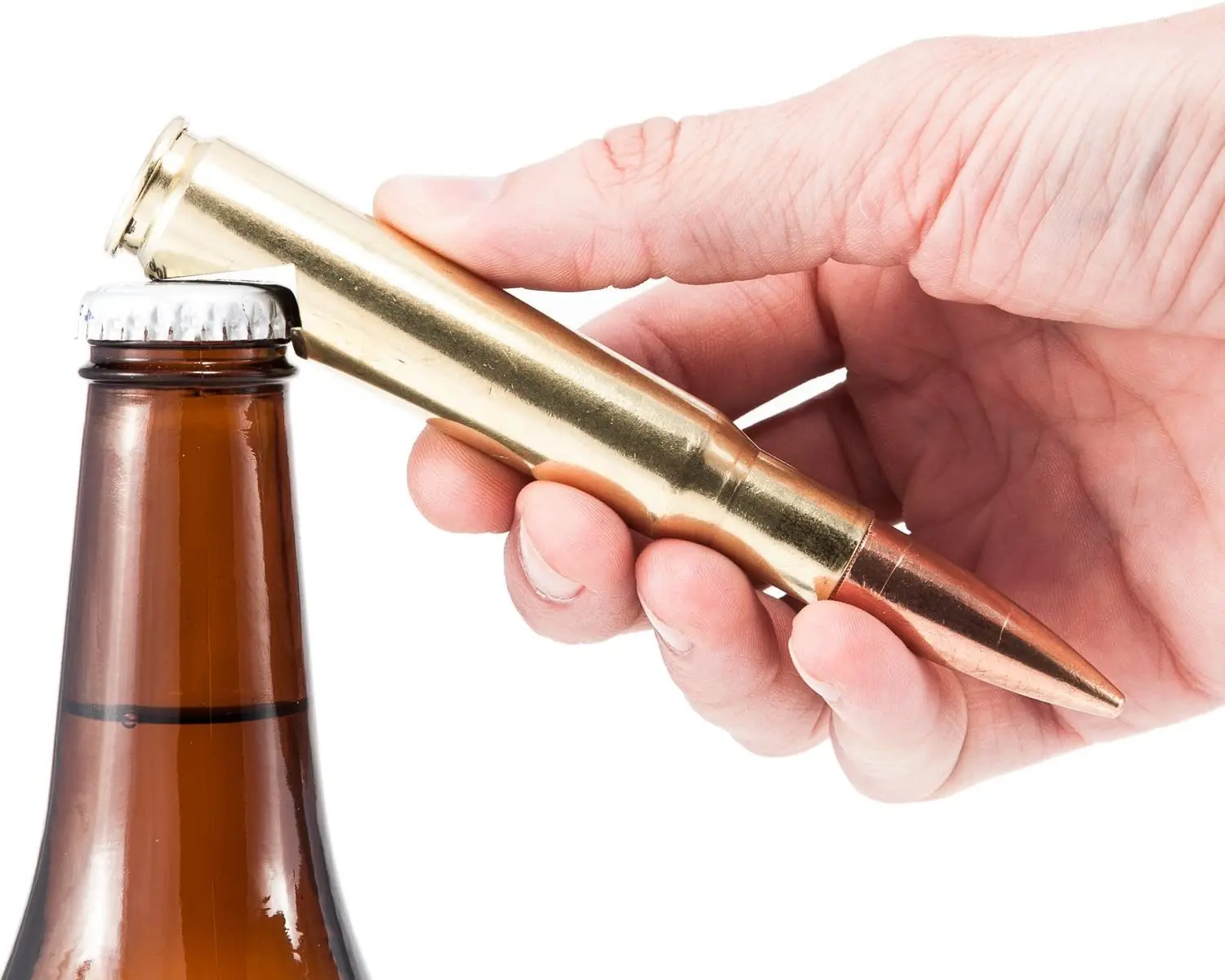 Sanwei High Quality Creative Multi-purpose Portable Premium Matel 50 Caliber Bullet Mobile Bottle Opener