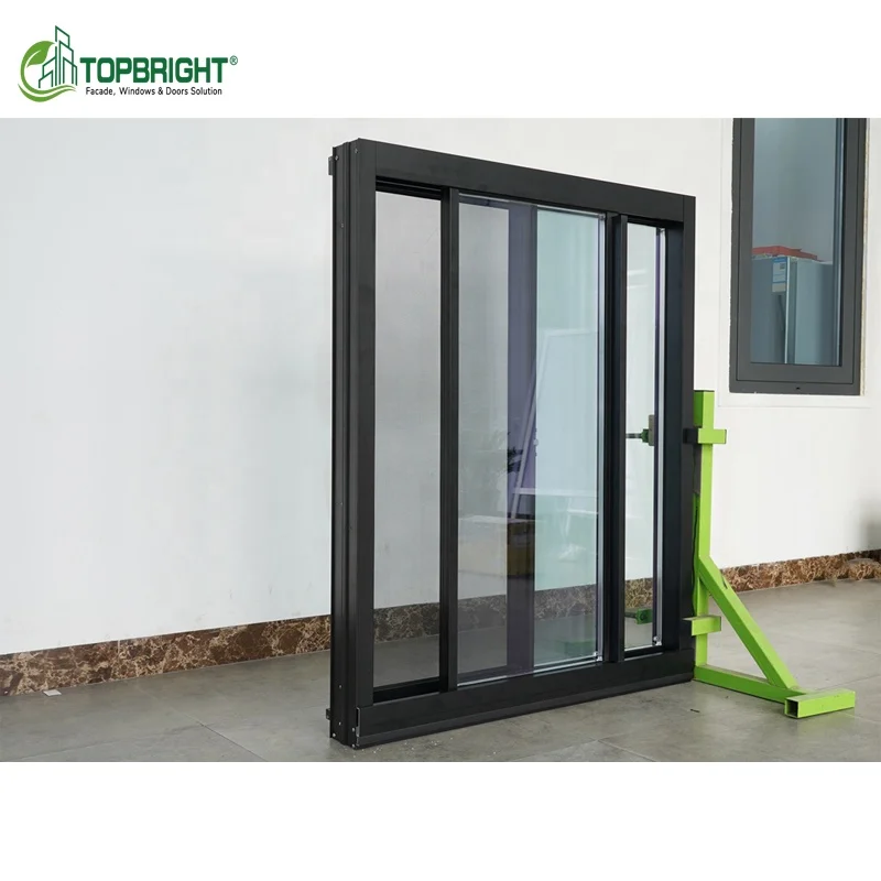 Topbright horizontal narrow serie glass window hurricane impact sliding aluminum windows designs
