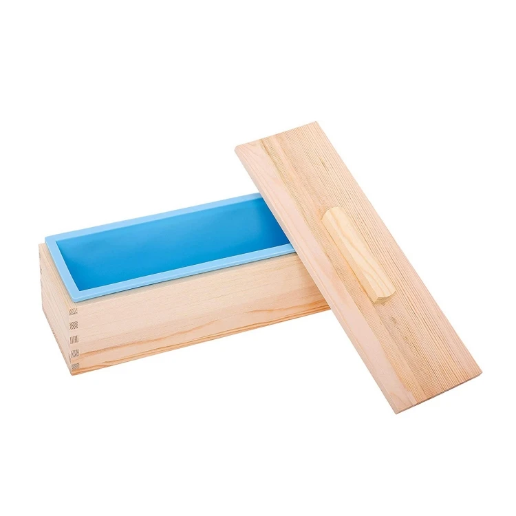 Geling hot sell wood manual soap cutter custom rectangular mould family diy soap making kit