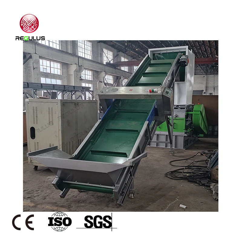 Regulus PP Bottles Woven Bags Bulk Bags Rubber Reusing Crushing Equipment Grinding Machine Granulator Plastic Recycling Crusher