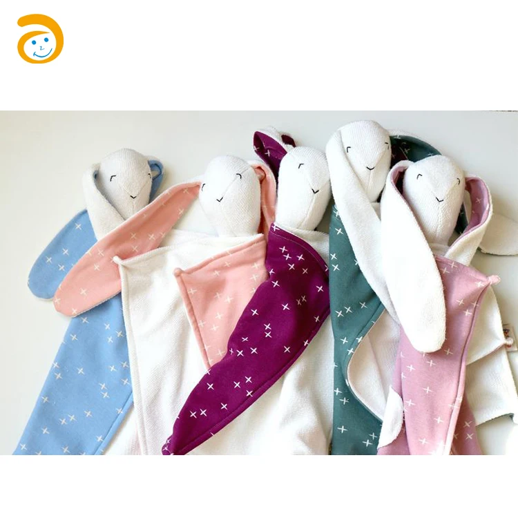 Babies Organic Muslin  Baby Blanket for Newborn Animal Baby Security Blanket