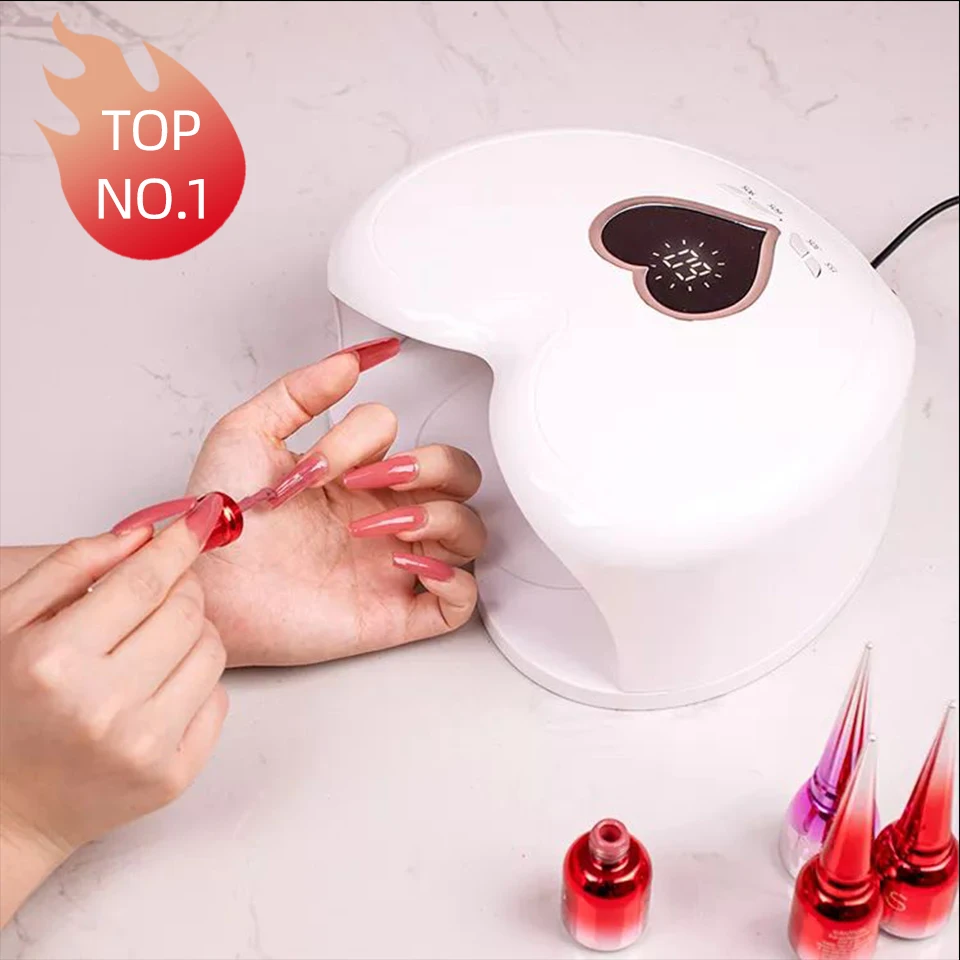 Портативный профессиональный розовый беспроводной УФ-аппарат для гель-лака для ногтей Светодиодная лампа для ногтей 96 Вт сушилка для лака для ногтей