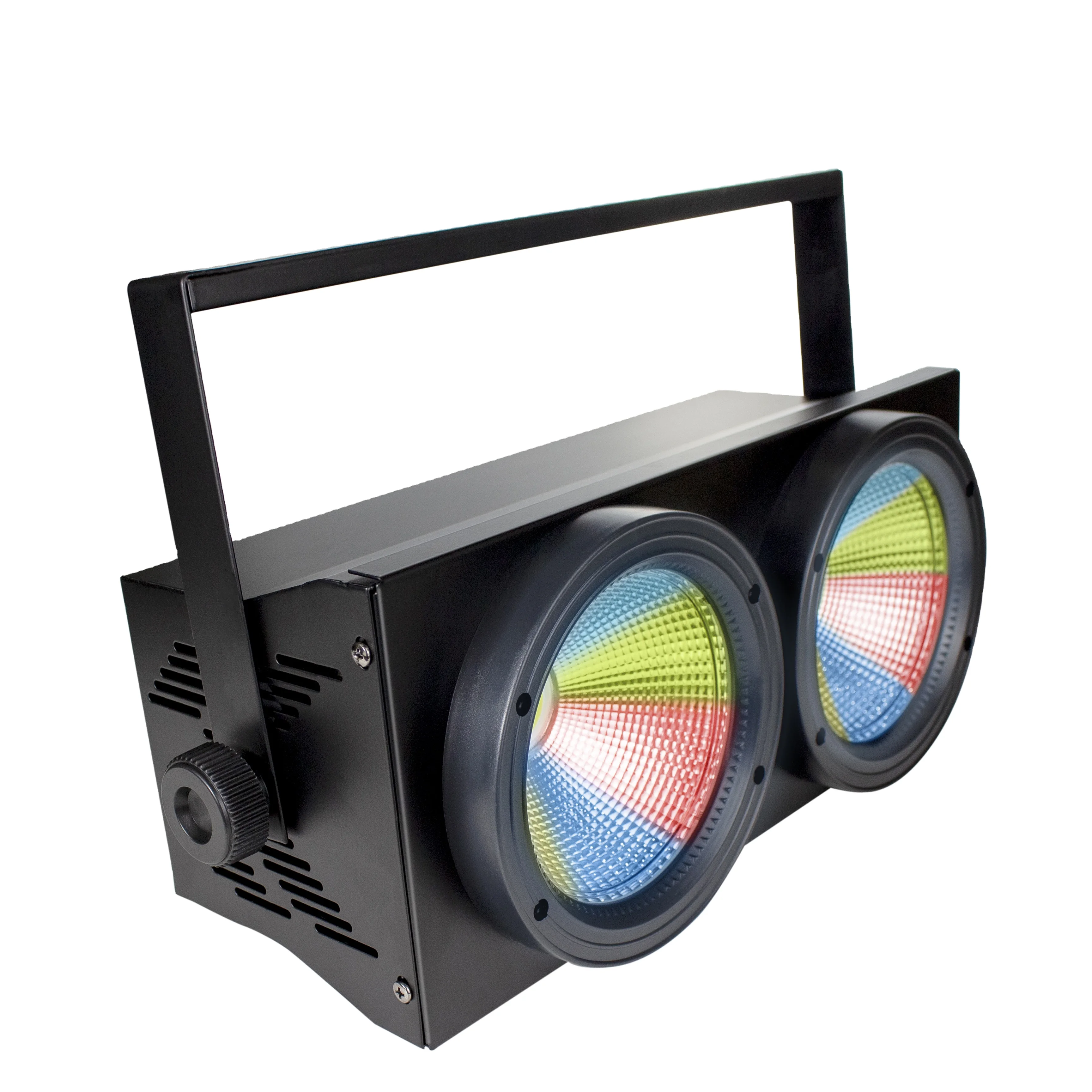 Audience Lighting 2 Eyes 2X100W Warm/Cool White Cob Peaky Blinders 2in1 Profile Spotlight Led Cob Par Stage Blinder Cob