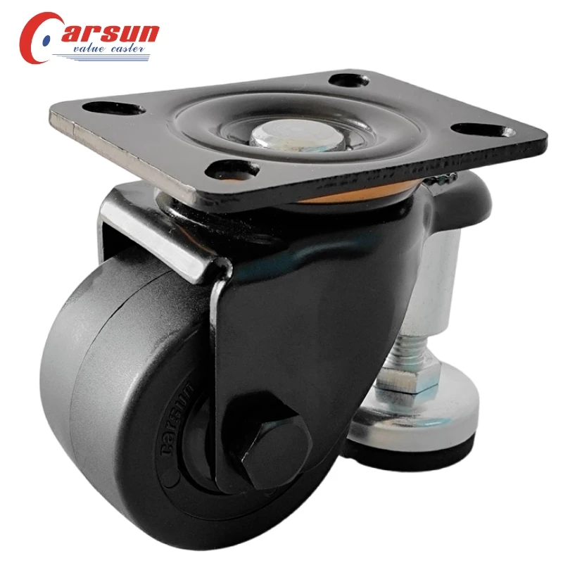 CARSUN Black nylon wheel 3-inch leveling casters