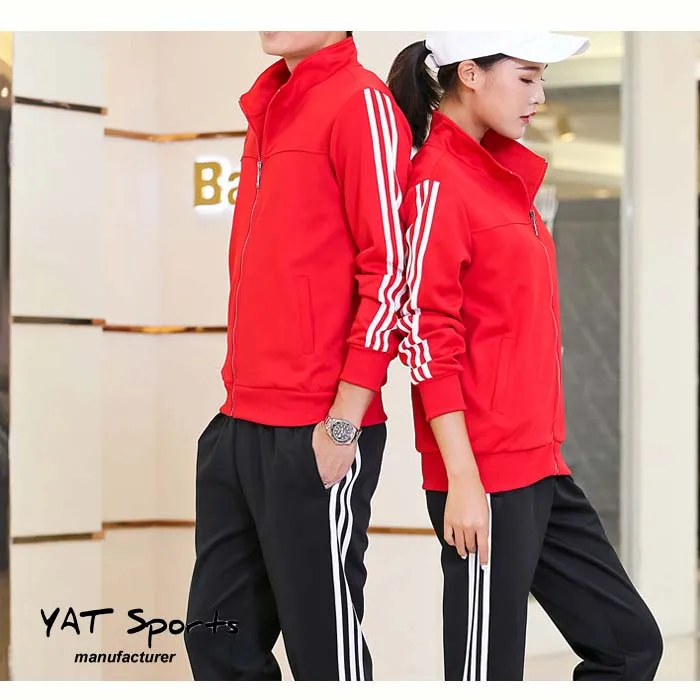 Custom couple training jogging sports wear sets Unisex active wear tracksuits