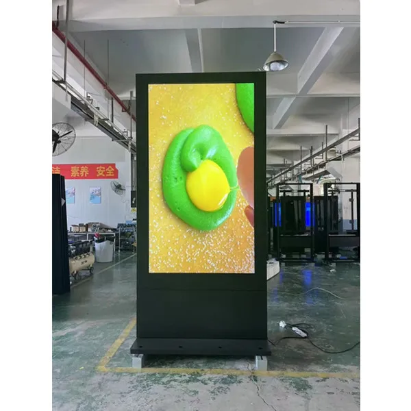 Waterproof Outdoor Advertising Screen TV 75' High Brightness 4K HD Video Display Floor Stand LCD Panel Billboard Outdoor Totem