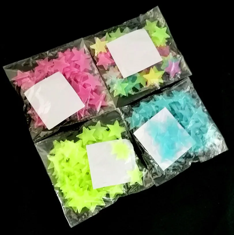 Wholesale 2022 Home Bedroom Car Roof Decorative Plastic Sticker Star Moon Wall Meteor 3d Home Decoration Luminous Stickers Set