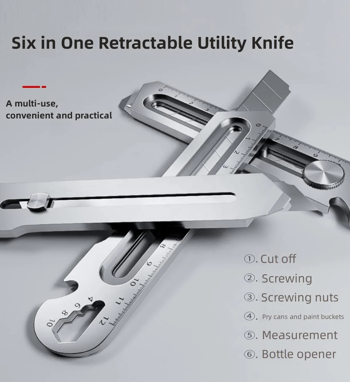 18mm pocket knife Stainless steel handle carbon steel blade durable multi functional utility knife