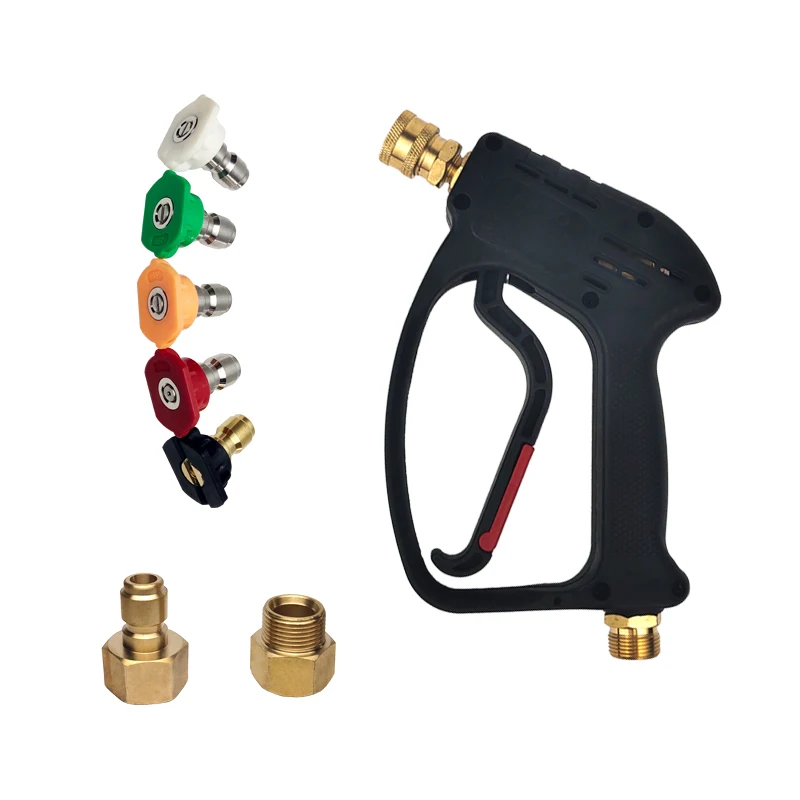 High pressure short gun 5000 psi with nozzle kits for high pressure washer good quality with all kinds of inlet thread