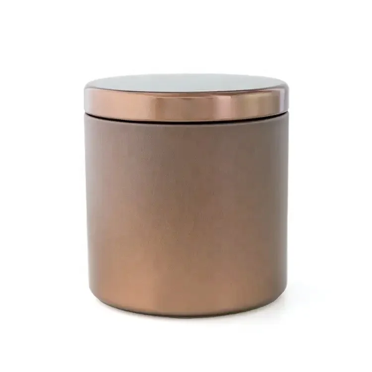 Custom Multi Colored Tall Seamless Jars Candle Making Snack Food Storage Box Metal Can