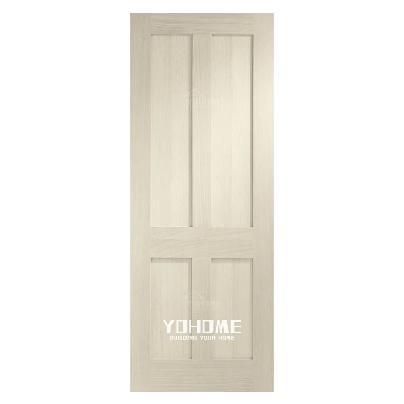American simple design shaker 2 panel solid core oak interior door slab shaker door 2 panel flat shaker door
