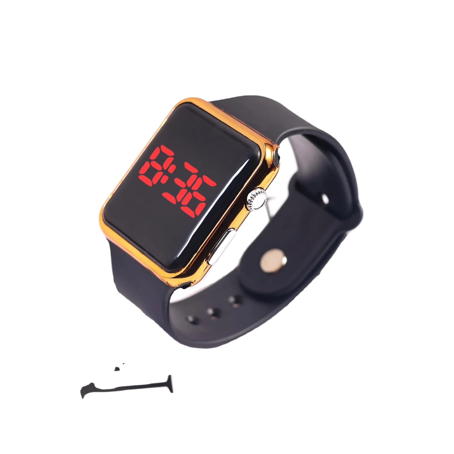 S137 New Electroplated LED square Large Screen Display Watch for Students Couple Wholesale