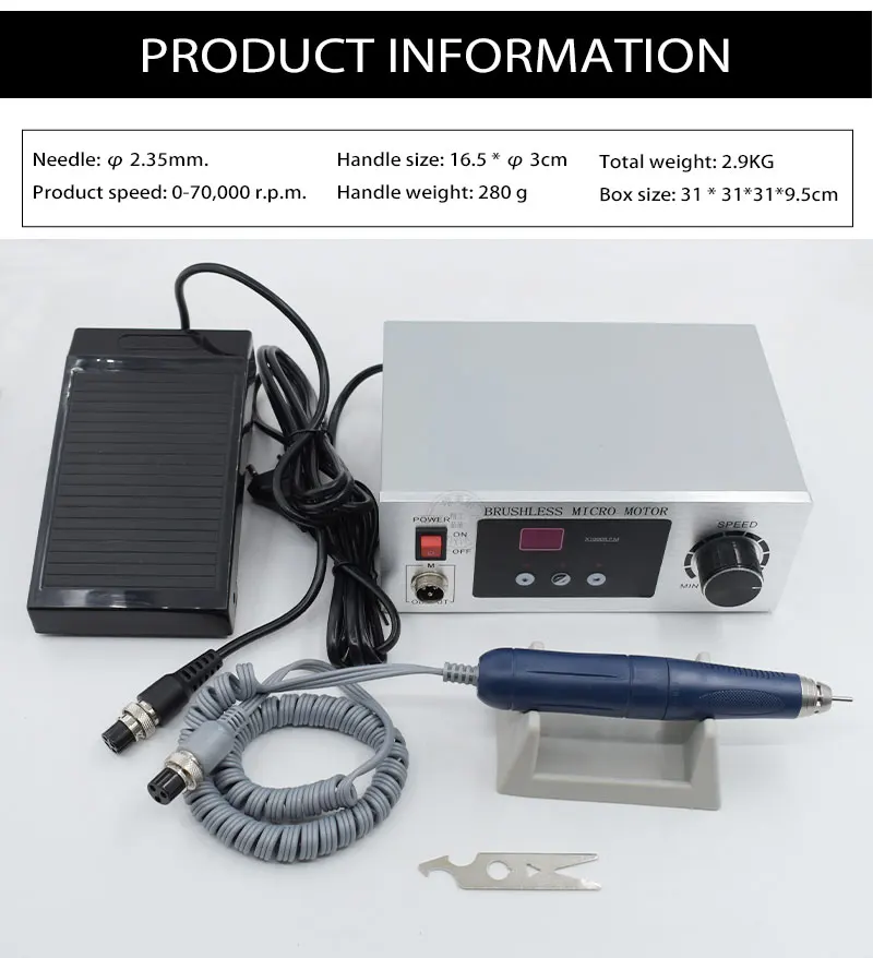 Стоматологическое лабораторное оборудование микромотор 70000 об./мин.