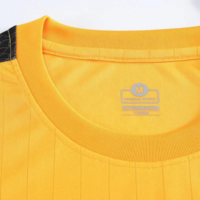 2023 New Model Blank Football Jersey High Quality Orange Soccer Uniform for Men and Women