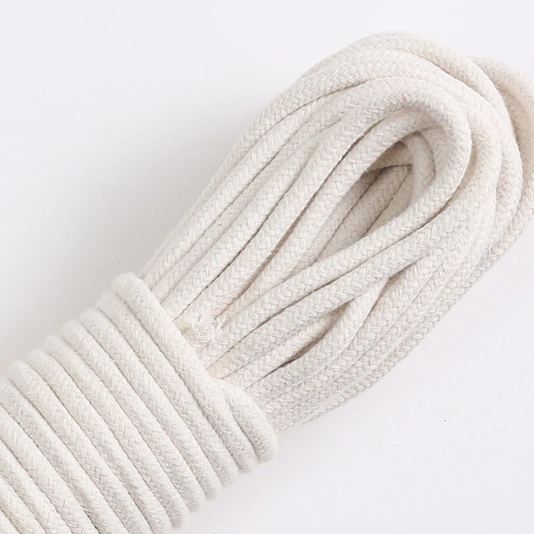 Wholesale wall decorative rope natural twisted macrame string white cotton cord