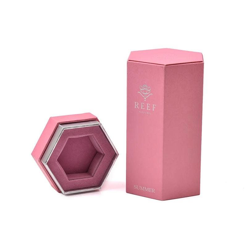 Vietnam Manufacturers Coated Paper Boxes Custom Logo Flocking Lining Packaging Wholesale Pretty Alien Hexagon Gift Box