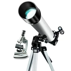 Астрономический рефрактор для детей и взрослых, идеальный астрономический подарок для начинающих с регулируемым прочным штативом