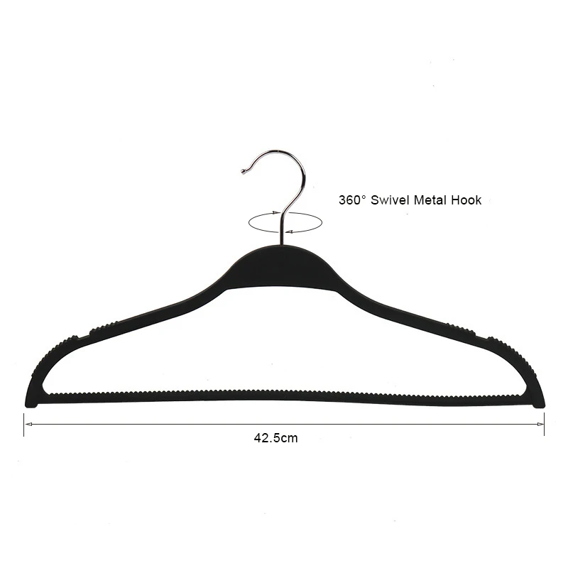 Multifunctional Dry and Wet Super Non Slip Ultra Thin Cheap Plastic Clothes Hangers with Swivel Hooks