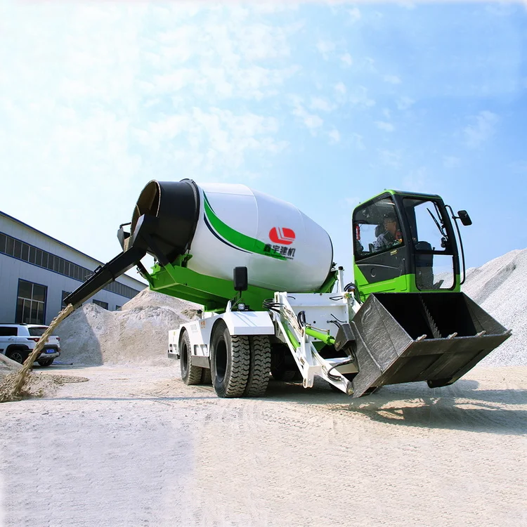 Mobile Cement Concrete Mixer Car High Operating Efficiency 6.5 Cubic Meters Self Loading Concrete Mixer Truck