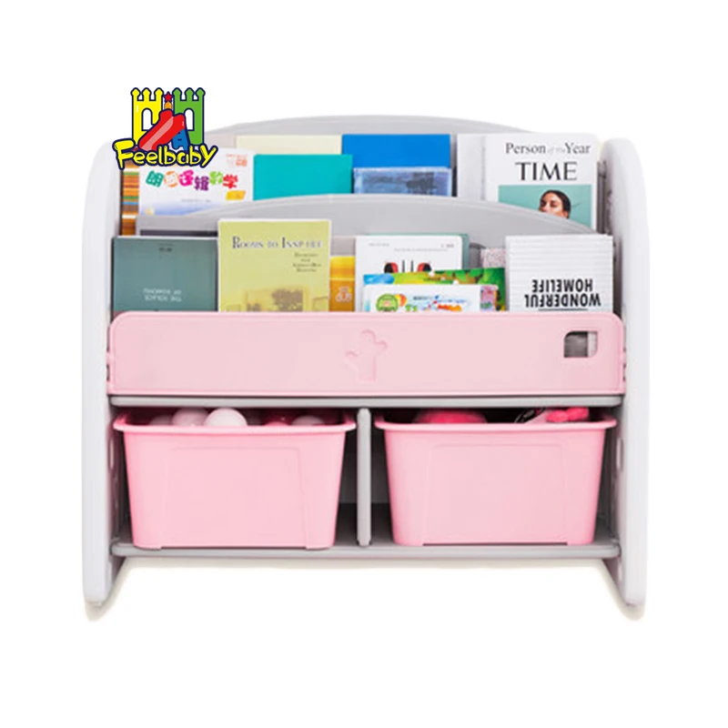 Feelbaby plastic kids toy organizer shelf bookcase shelves