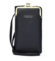 Модный Многоцветный кошелек через плечо из искусственной кожи с ремешком, Роскошный дизайнерский мини-кошелек из искусственной кожи с карманами и ремешком для монет, держатели для карт