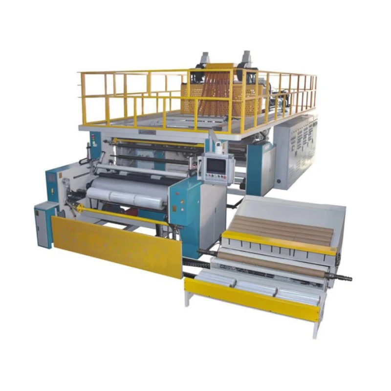 PE LDPE HDPE bopp adhesive tape slitting machine stretch film machine casting PE embossing film plant