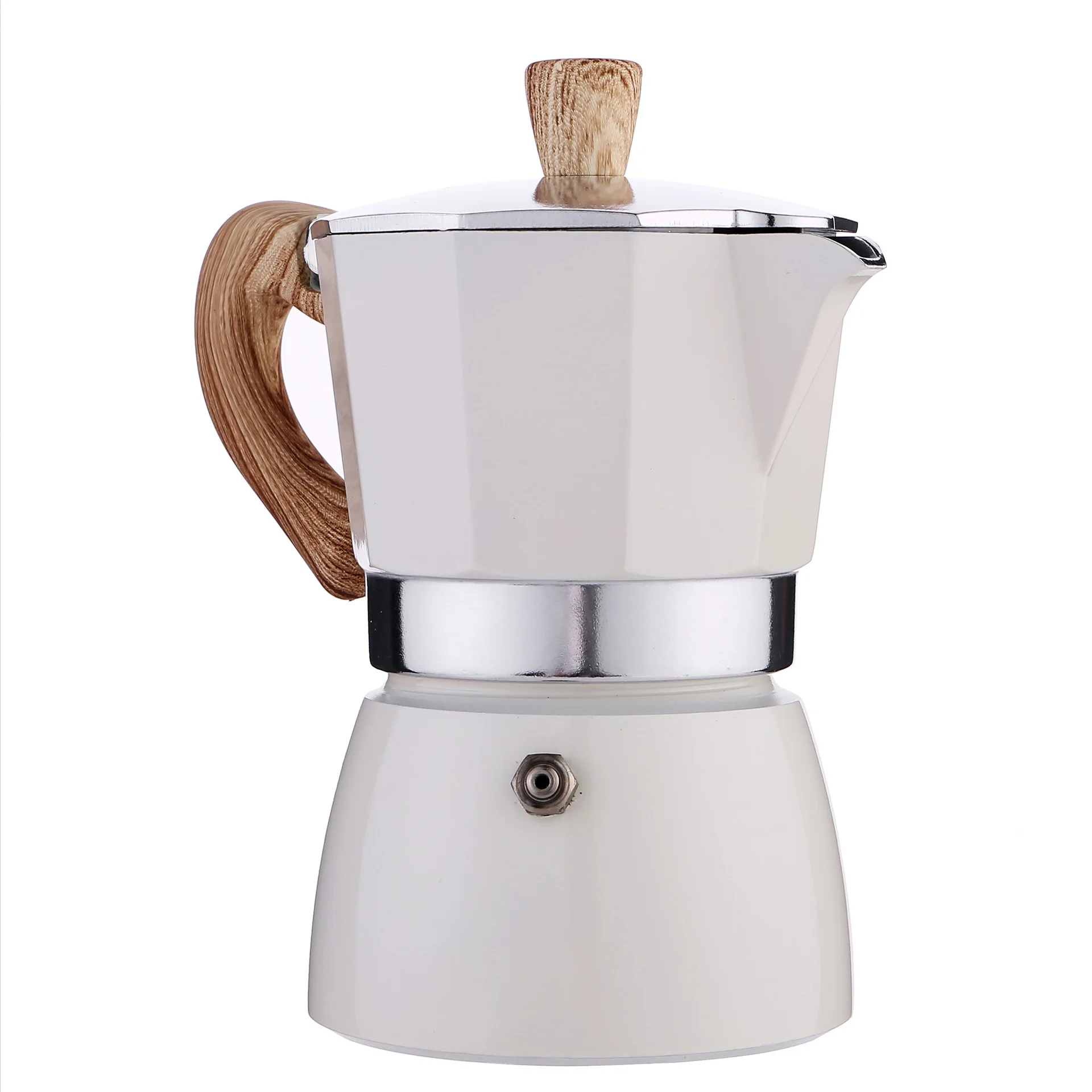 Custom Italian Aluminum alloy Espresso Moka pot Stovetop Espresso Maker Moka Pot Set Stainless Steel Coffee Moka Pot