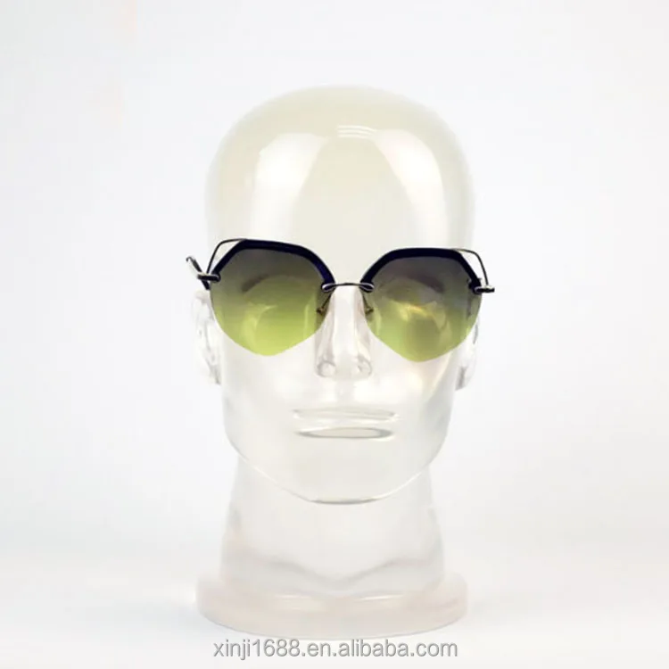 Fashion Style Best Quality Transparent Head Mannequin Clear Model Heads For Sunglasses Hat Display