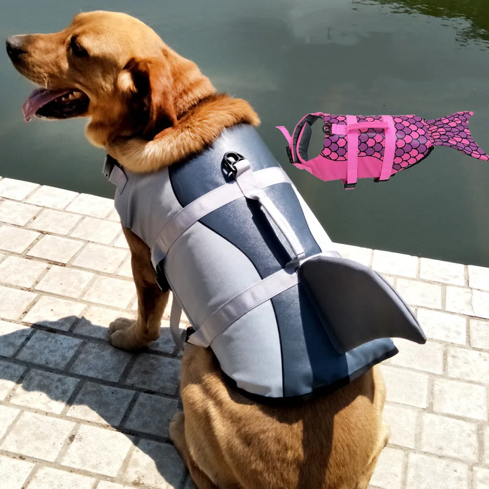 Wogozan Summer Dog Swimsuit Funny Shark Fin Pet Dog Swim Life Jacket Vest Lifevest Lifejacket