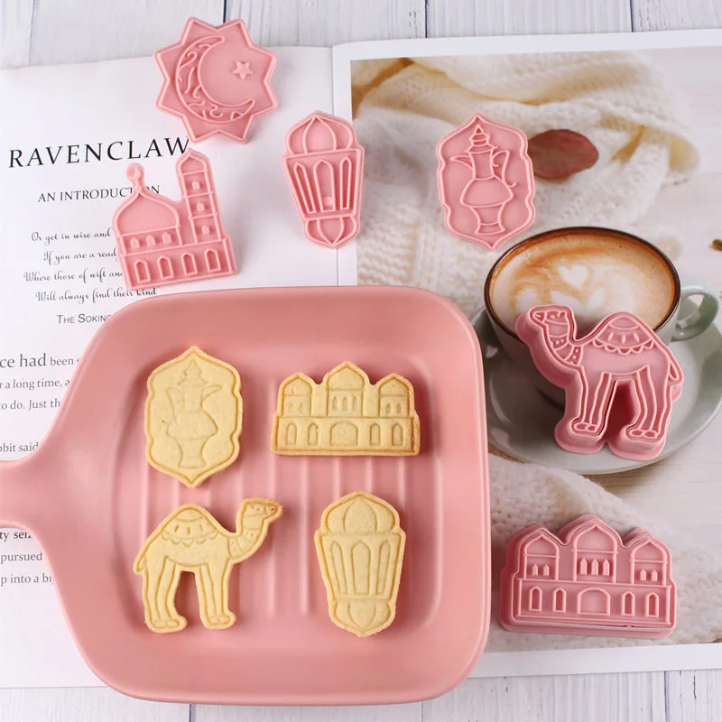 EID MUBARAK Camel Moon Star Silicone Baking Mold Cookie Cutter Set Ramadan Islamic Cake Baking Accessories Cookies Cutter Tools