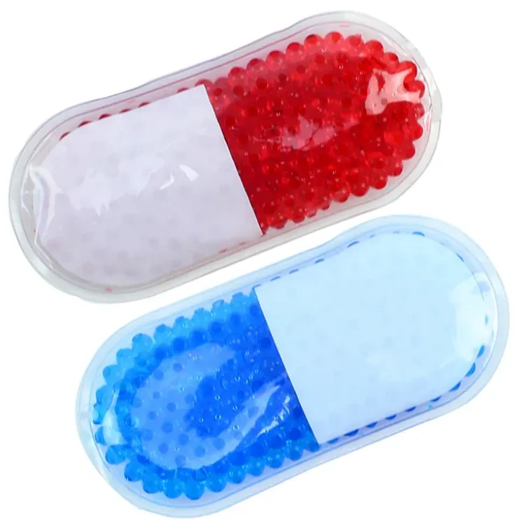 2025 New Trend Small Pill-Shaped Physiotherapy Beauty Rehabilitation Insulation Warm Cold Health Care Gel Bead Hot Cold Packs