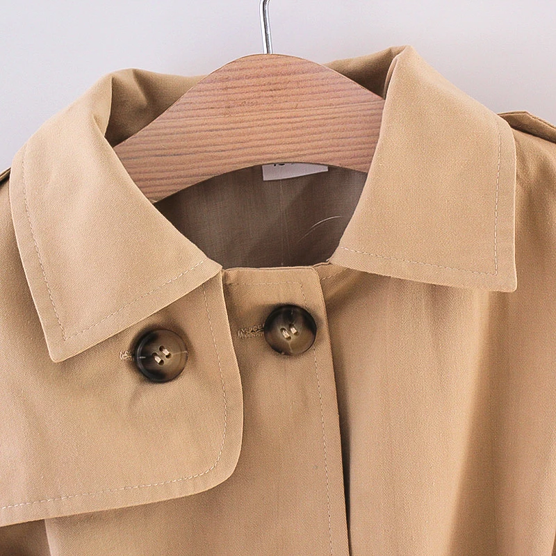 Winter Autumn Fashion Baby Girls Trench Coat Wind Jacket Turn down Collar Outerwear Long Sleeve design with cute bow waistband