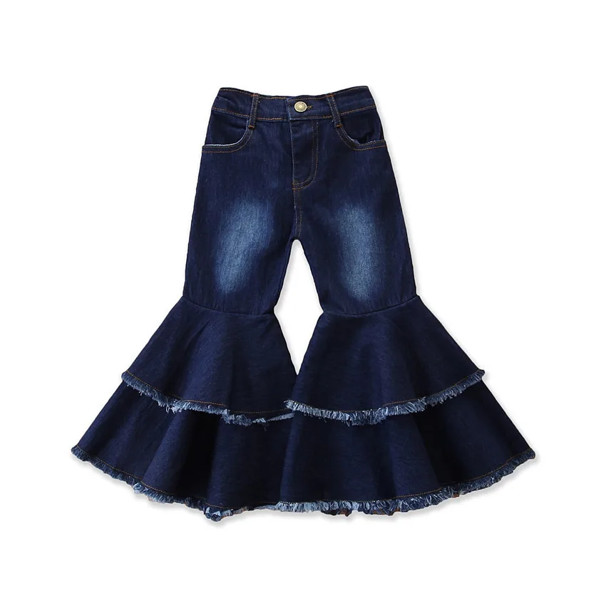 
Fall 2020 little girl bell bottom pants kids flare jeans 