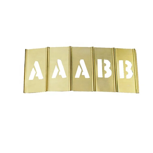 Brass Interlocking Stencil Letter and Figure Set For Paint
