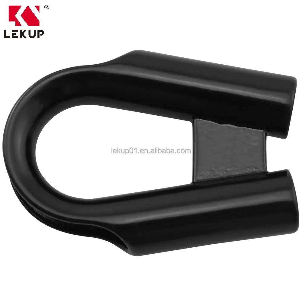 Black Stainless Steel M8 Rope Tube Thimble Collar with Gear Cable Wire Rope Clamp Thimbles Rigging Hardware