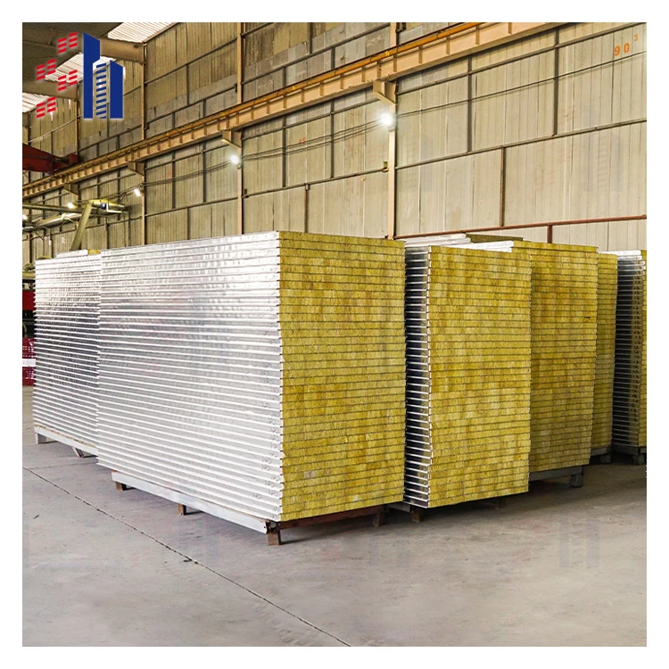 SH Lightweight Prefabricated Fireproof and Acoustic Rock Wool Sandwich Facade Panels
